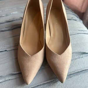 Marc Fisher Tan Pointed-Toe Heels